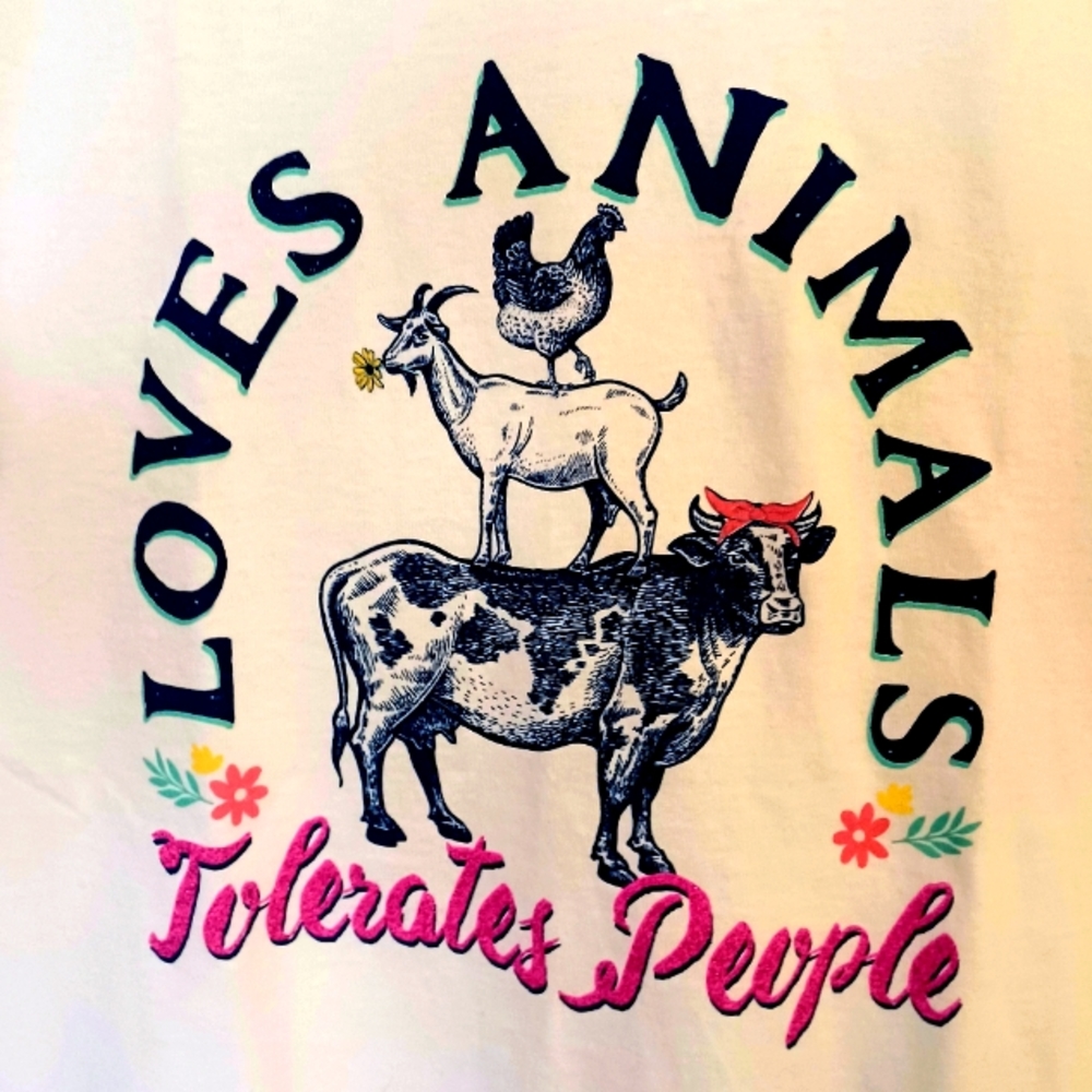 🆕️ 'Loves Animals | Tolerates People' Cotton Tee